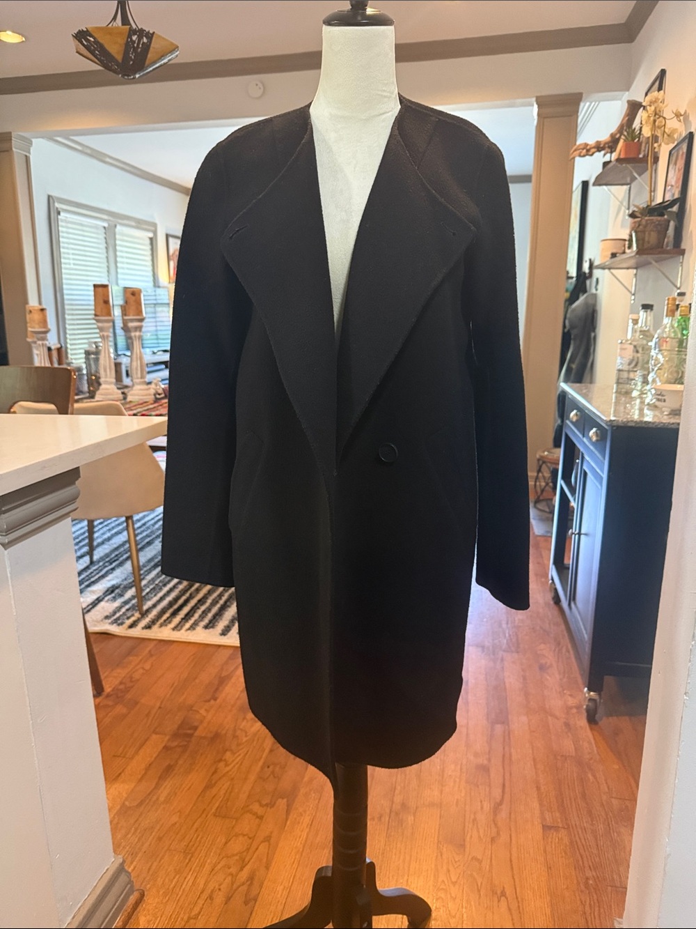 Theory Black Cashmere/Wool Coat